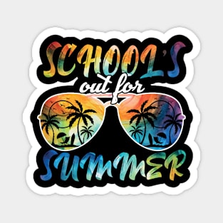 Schools Out For Summer Tie Dye Last Day Of School Teacher Magnet