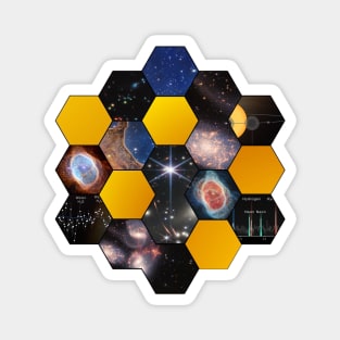 JWST James Webb Space Telescope Hexagonal Images Mosaic Magnet