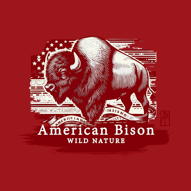 American Bison - WILD NATURE - BISON -15 by ArtProjectShop