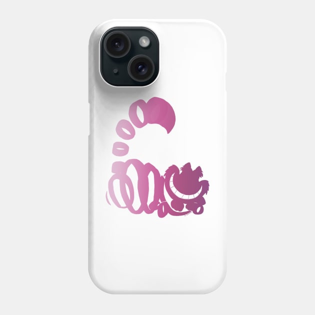 Cheshire Cat Ombre Silhouette Phone Case by ijsw