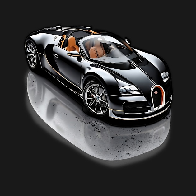 Bugatti Veyron, a luxury dream car in black color by BritoStore