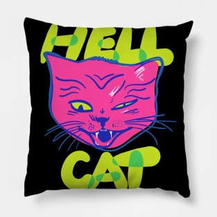 Hell Cat - this devil cat is coming at you from hell. Pillow