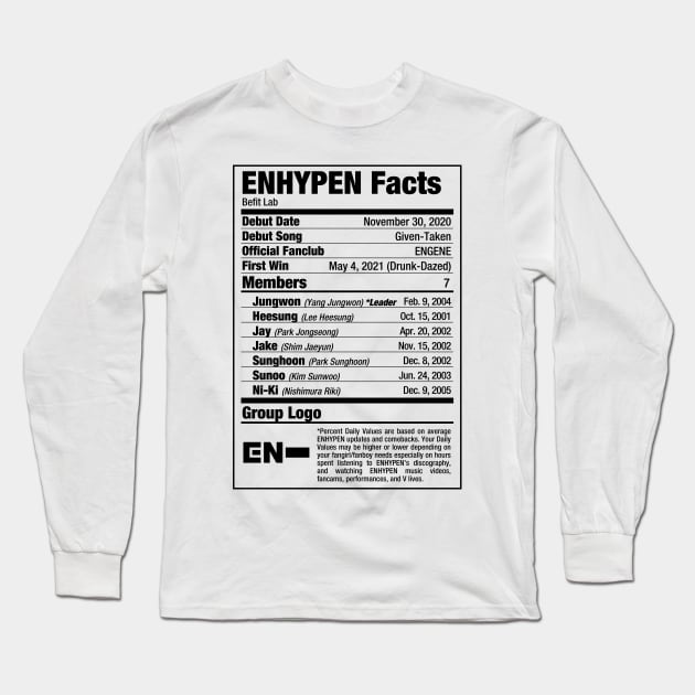 Kpop For ENHYPEN Logo SUNGHOON T-shirt Cotton MEN and WOMEN Crew Neck T  shirt