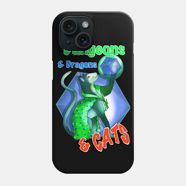 Dungeons and dragons and cats Phone Case by cuisinecat