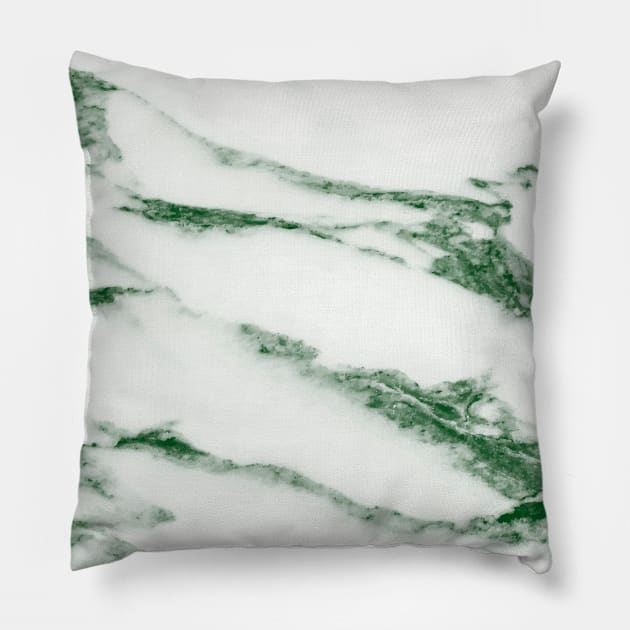 Jade Green Marble Pillow by NewburyBoutique