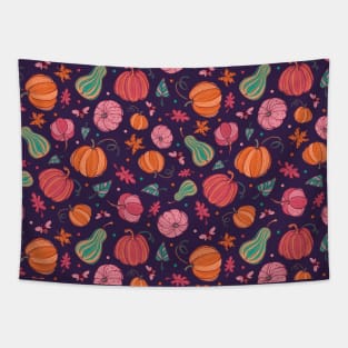 Pink Pumpkin Pattern Tapestry