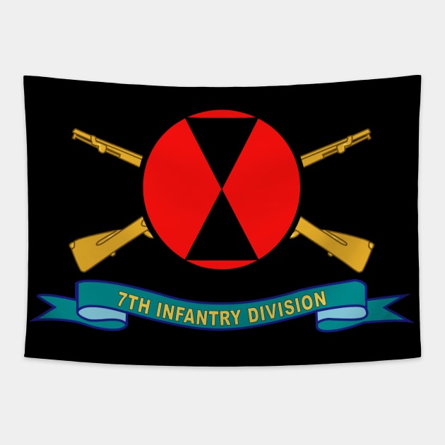 7th Infantry Division - SSI w Br - Ribbon X 300 Tapestry by twix123844