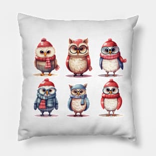 Christmas Owls Pillow