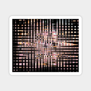 Modern Abstract Stripe Pattern Magnet