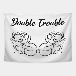 Double Trouble - Cats Lovers Tapestry