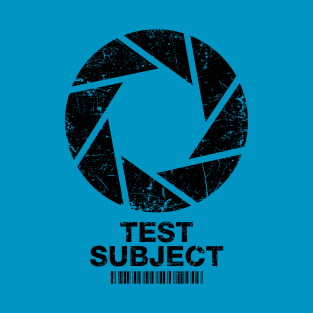 Aperture Science Test Subject - black T-Shirt