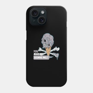 Make Me Melt Ice Cream Skull Melting Phone Case