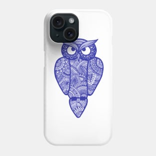 Owl (dark blue) Phone Case