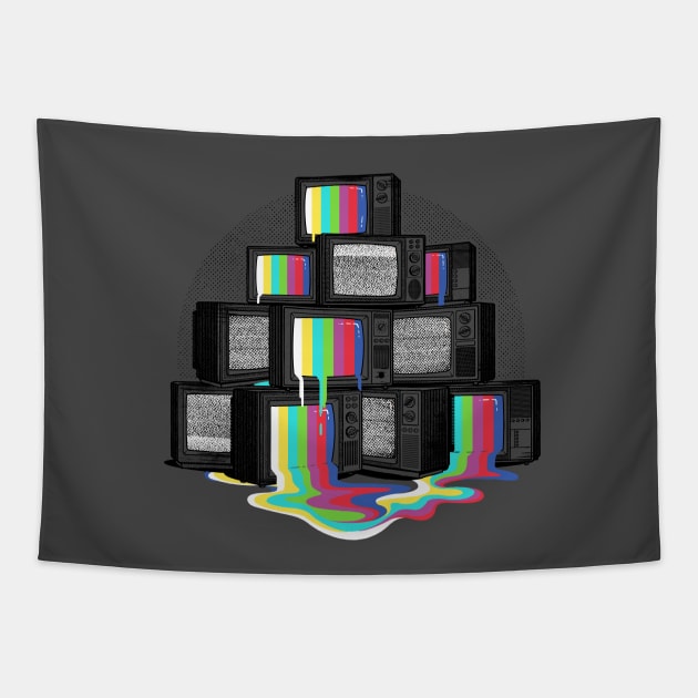 Retro Tv Test Tapestry by Gammaray