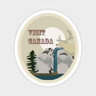 Visit Canada Retro Wilderness Landscape Magnet