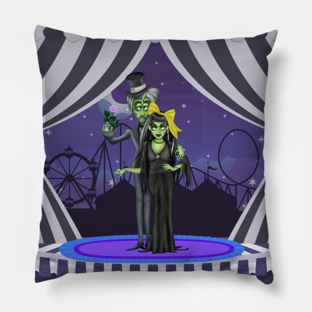 Monster couple Pillow by Paciana Peroni