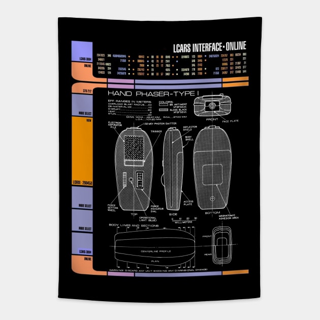 Computer Readout Showing Landing Party Discrete Pew-Pew Tapestry by Starbase79