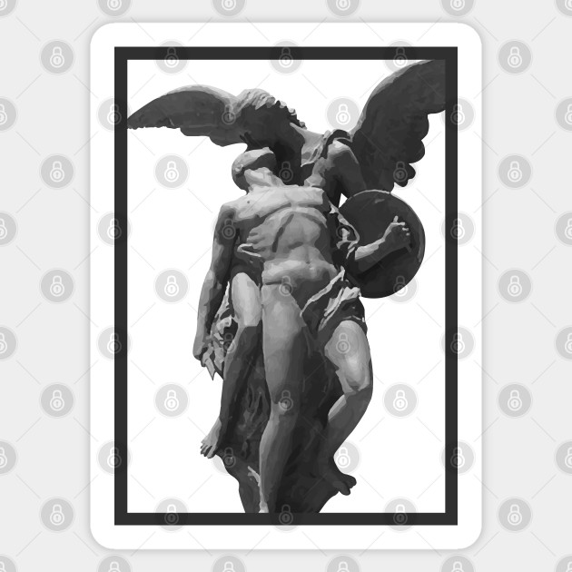 Love Always Shine Love Statue Fight Angel Gothic Kiss Sticker Teepublic