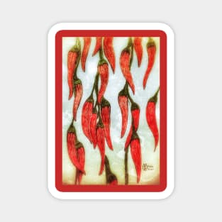 Red-hot spicy peppers Magnet