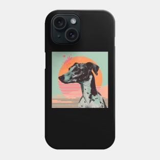 Whippet in 80's Phone Case