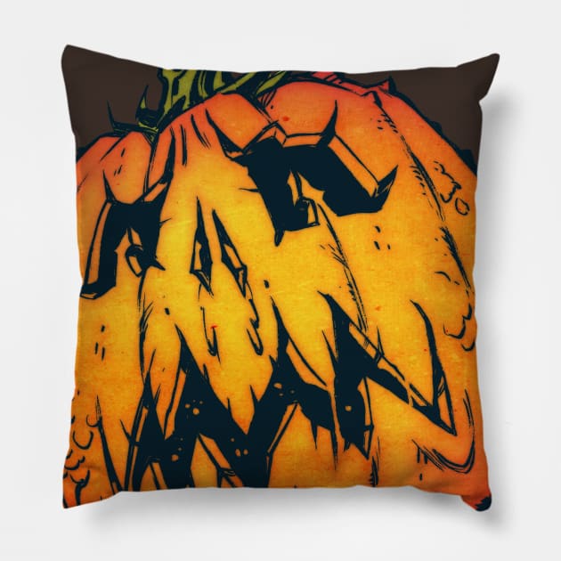 PUNKINHEAD Pillow by JerkMonger