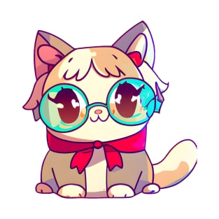 Cat wearing glasses T-Shirt