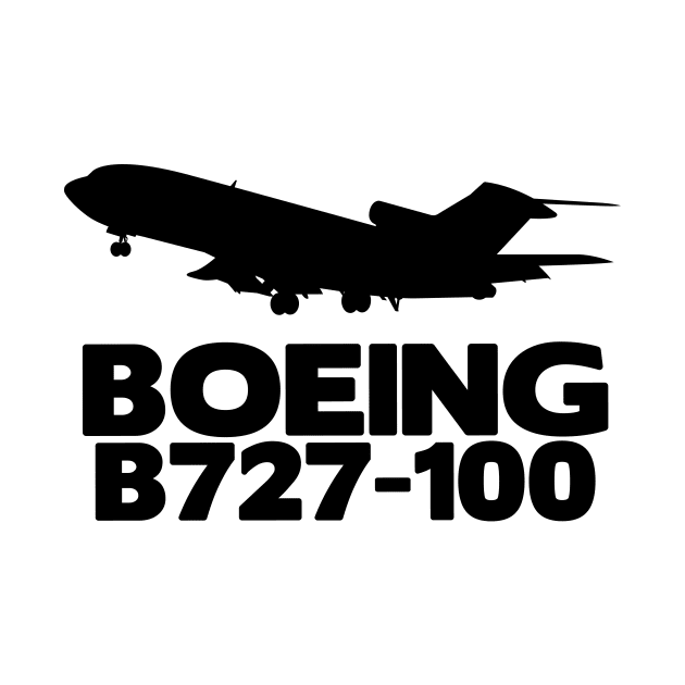 Boeing B727-100 Silhouette Print (Black) by TheArtofFlying