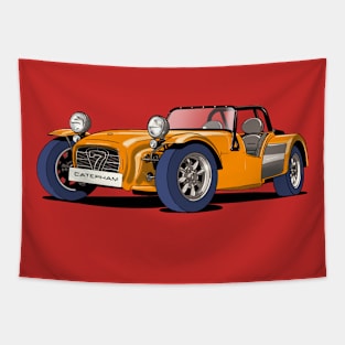 Caterham Seven in orange. Tapestry