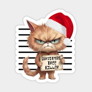 Bad Kitty - Christmas Tree Killer Magnet