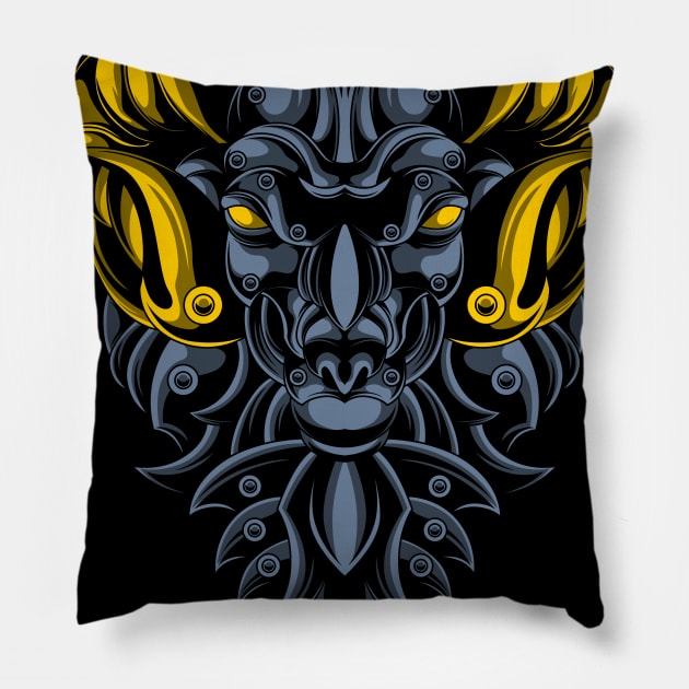 aries emblem Pillow by sugiartoss_