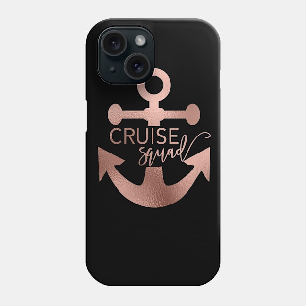 Cruise Squad Rose Gold Phone Case by ColorFlowCreations