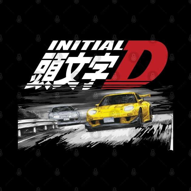 Initial D FD RX7 Stage 1 Drifting - Keisuke Takahashi vs Hideo Minagawa by cowtown_cowboy