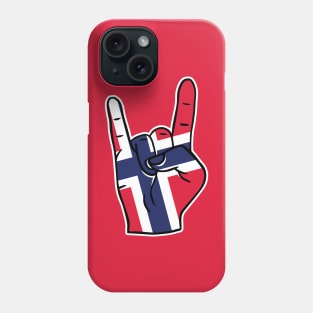 Rock On Norway // Norwegian Flag Rock Hand Phone Case