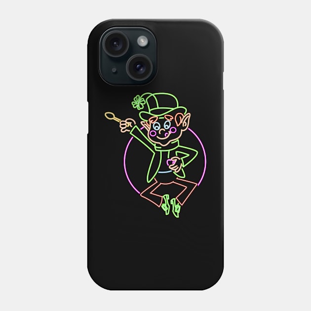 lucky charm neon style Phone Case by AlanSchell76