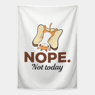 Nope Not Today Sleeping Cat Tapestry