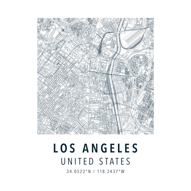 los angeles simple map by boy cartograph