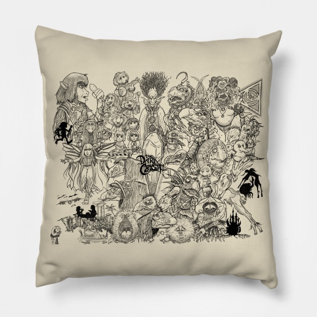 The Dark Crystal (Inktober Edition) Pillow by UzzyWorks