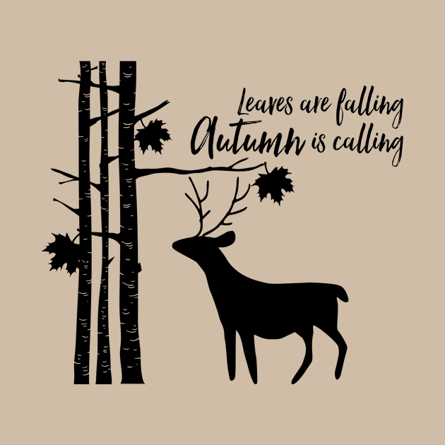 Leaves Are Falling Deer by chrissyloo