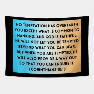 Bible Verse 1 Corinthians 10:13 Tapestry