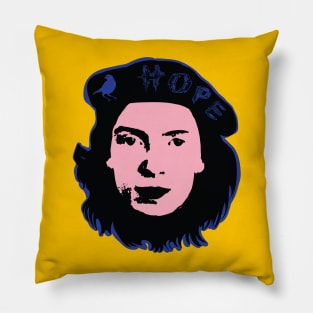 HOPE Emily Dickinson Che Guevara Pop art Dark Blue version Pillow