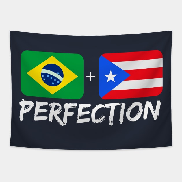 Brazilian Plus Puerto Rican Perfection Heritage Gift Tapestry by Just Rep It!!