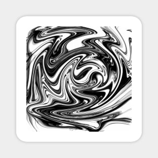 Lost in Black and White - Abstract Magnet