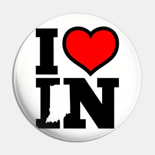 I Love Indiana Pin