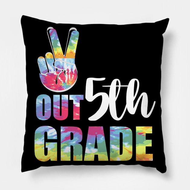 Peace out 5th grade end of school l. Last day of school. Summer break Pillow by Prints by Hitz