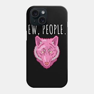 Ew People Pink Wolf Distressed Phone Case