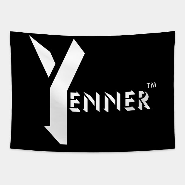 Trademarked Yenner logo in black Tapestry by The Yenner