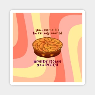 Desserts - turn my world UPSIDE DOWN you PEACH Magnet