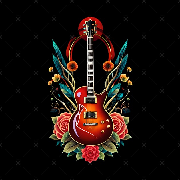 Electric guitar tattoo style 4 by Dandeliontattoo