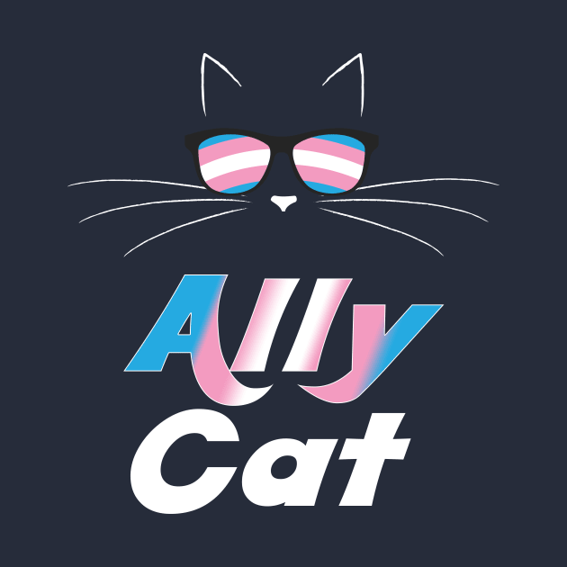 Trans Ally Cat Gay Pride Kitty Trans Pride by glintintheeye