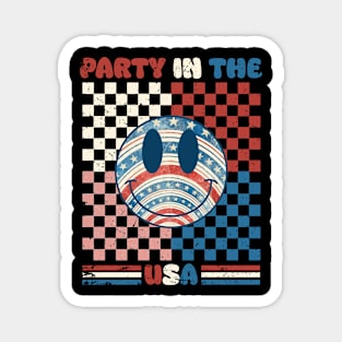 Party In The Usa 4Th Of July Preppy Smile Shirts Men Women Magnet